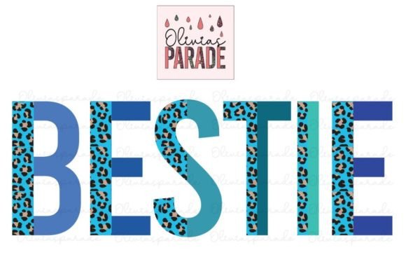 Bestie Leopard Print Blue PNG: A Bold Design Asset Unpacked