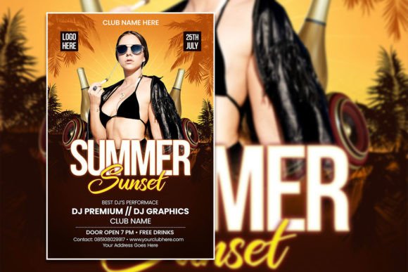 Capture the Golden Hour: A Versatile Summer Sunset Flyer Template