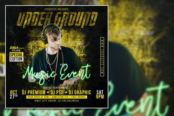 Design a Buzz-Worthy Event with This Editable Party Flyer Template