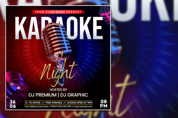 Design a Buzz-Worthy Karaoke Night with This Editable Template
