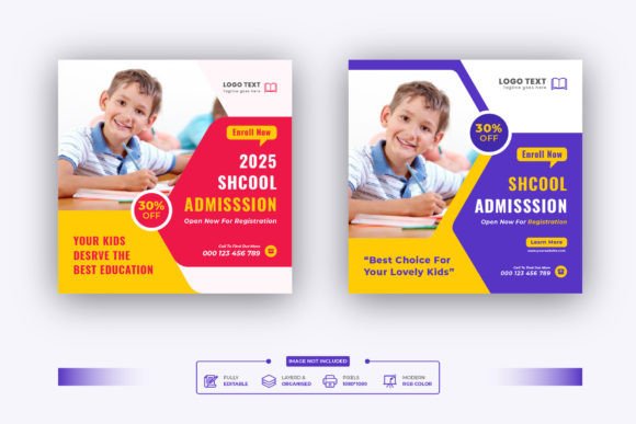 Designing a Winning Kids School Admission Social Media Post