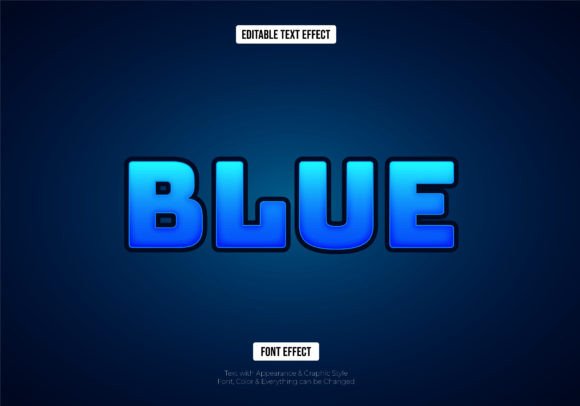 Instantly Transform Your Text with a Glowing Blue Editable Effect