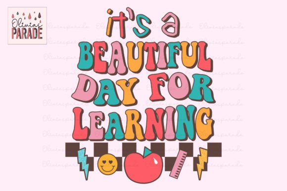 It's a Beautiful Day for Learning: A Retro Teacher PNG for Creative Projects