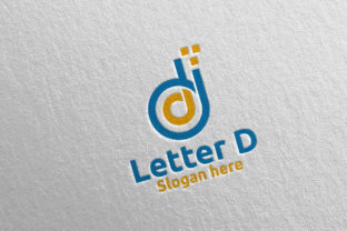 Modern Letter D Logo Design: A Vector Template for Digital Brands